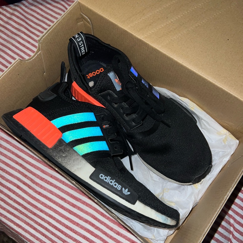 Adidas men NMD R1 - Black/White/Solar